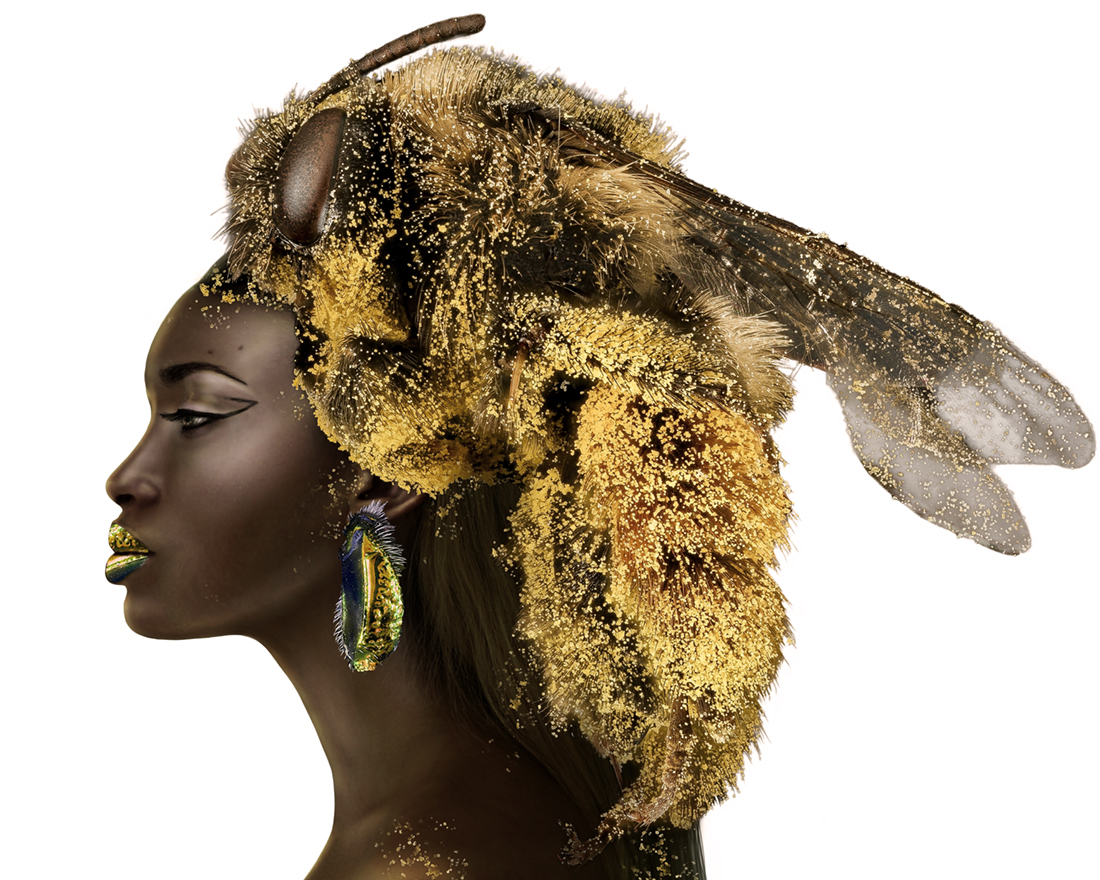african alien beauty portrait