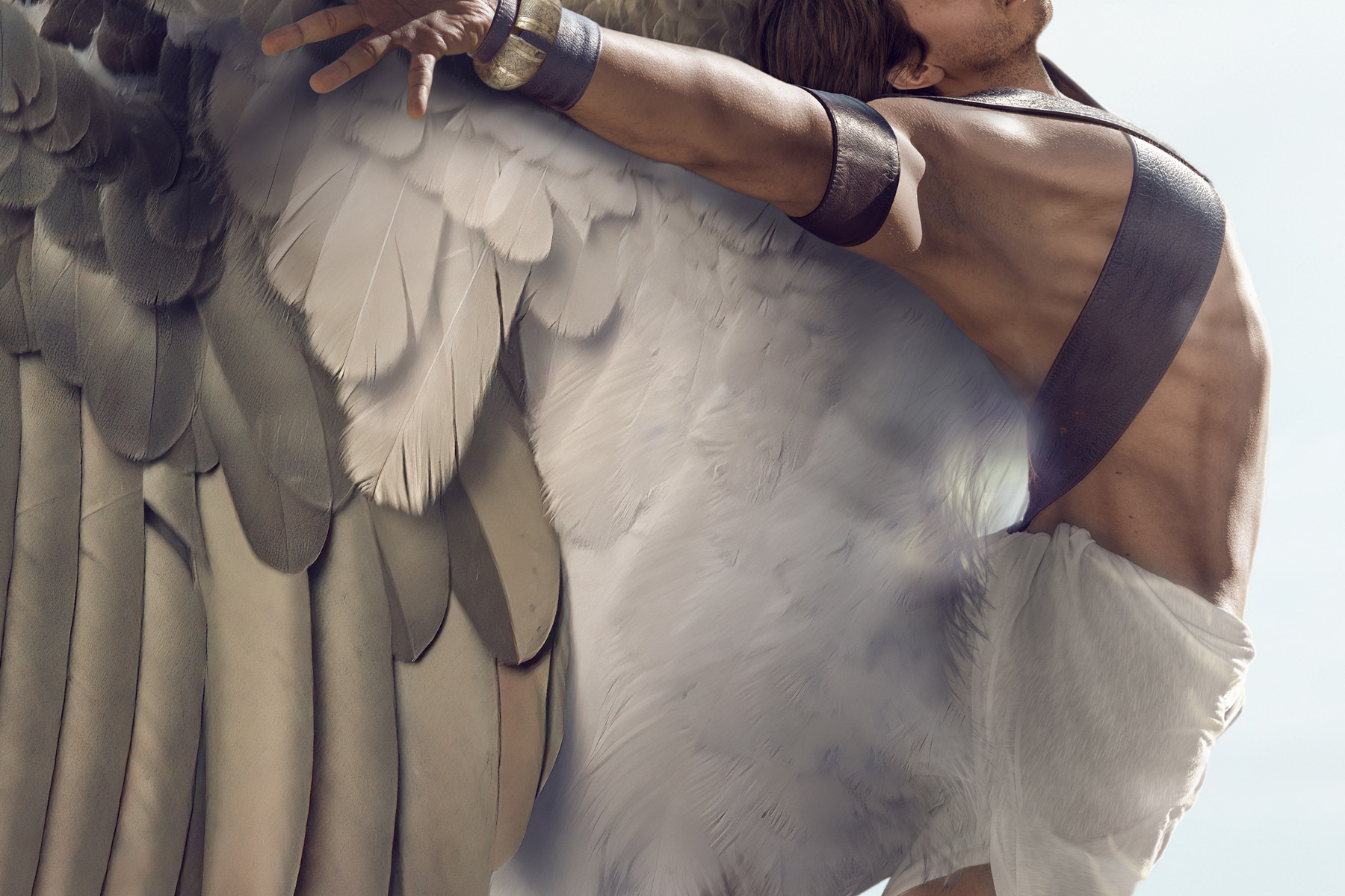 Icarus painting details torso and historic bracelet